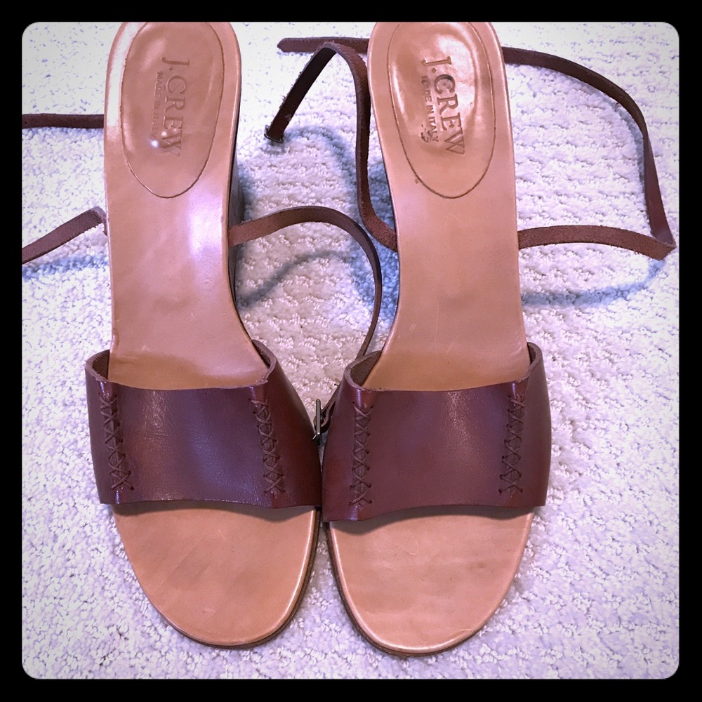 JCrew embossed wedges